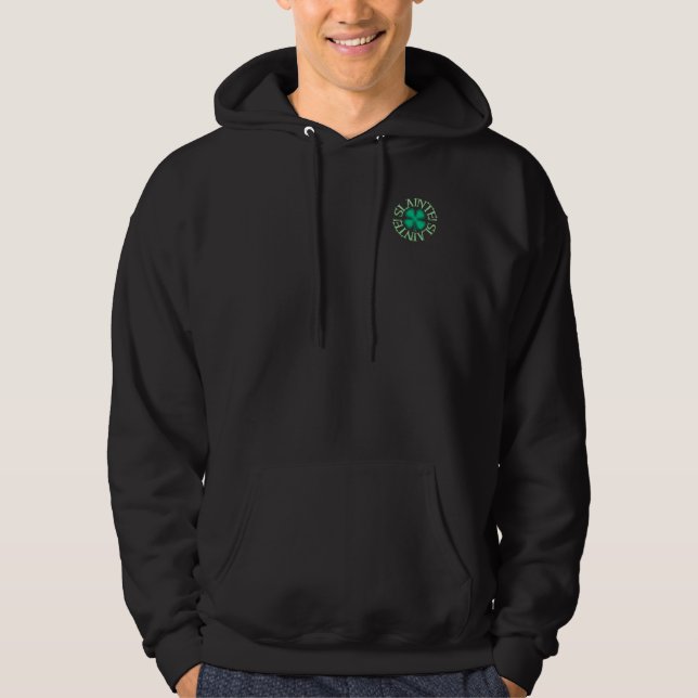 Slainte black hooded sweatshirt (Front)