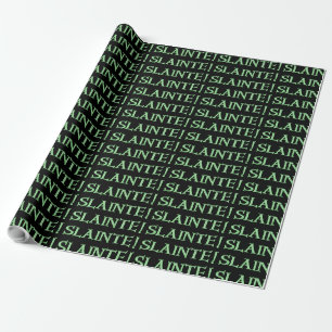 Slainte black matte wrapping paper small