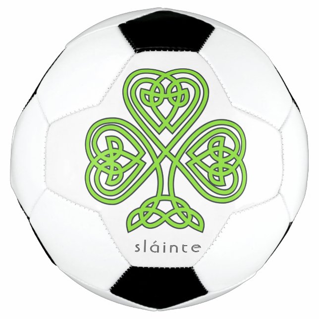 Slainte Celtic Shamrock Green St. Patrick's Day Football (Front)
