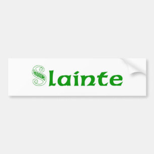 Slainte Cheers in Irish Bumper Sticker
