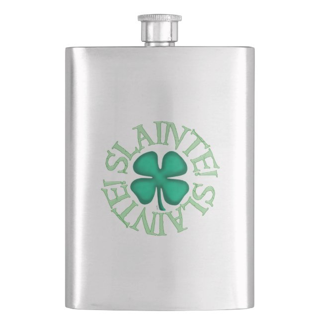 Slainte classic stainless steel flask (Front)