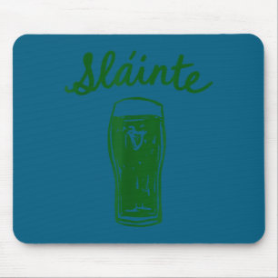 Slainte gaelic toast script irish pub cheers mouse mat