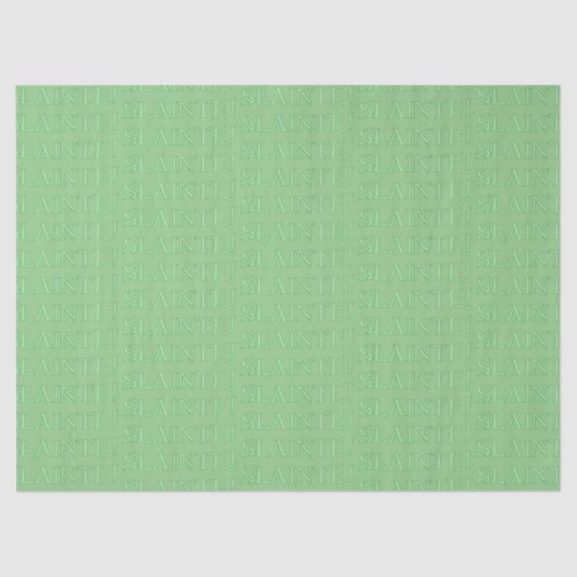 Slainte green tissue paper (Front)