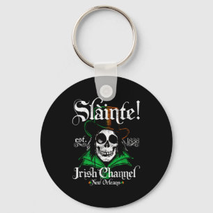 Slainte Irish Channel New Orleans St Patricks Day Key Ring