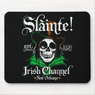 Slainte Irish Channel New Orleans St Patricks Day Mouse Mat
