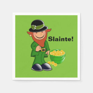 Slainte! Leprechaun, St. Patrick's Day Napkins