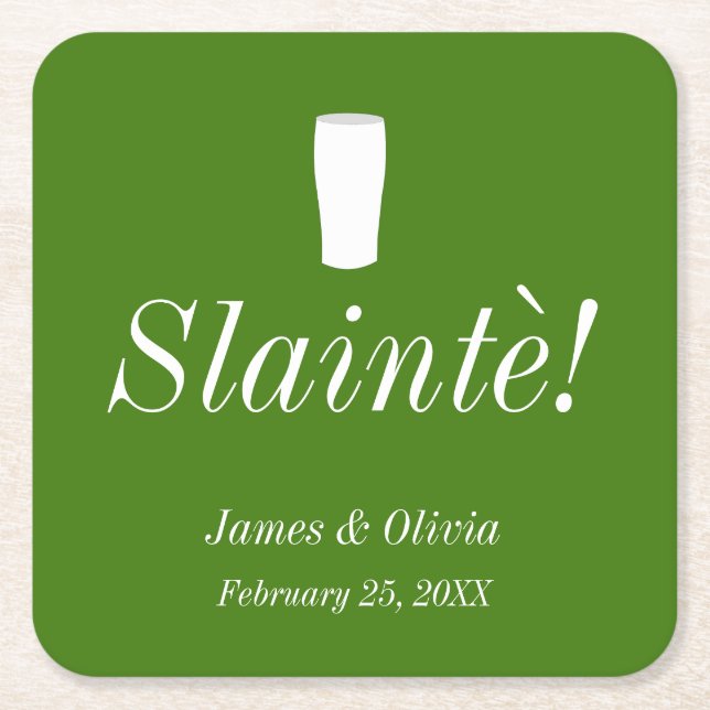 Slainte Paper Coaster (Front)