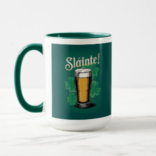 Slàinte! Saint Patrick's Day Pint of Beer on Green Mug