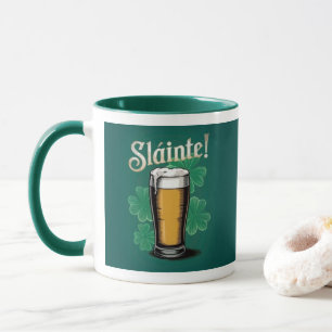 Slàinte! Saint Patrick's Day Pint of Beer on Green Mug