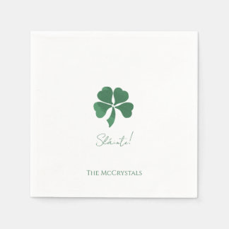 Sláinte Saint Patricks Irish Wedding Personalised  Napkin