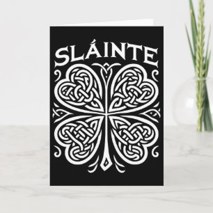 Slainte Shamrock Irish Cheers Saint Paddy's Day Go Card
