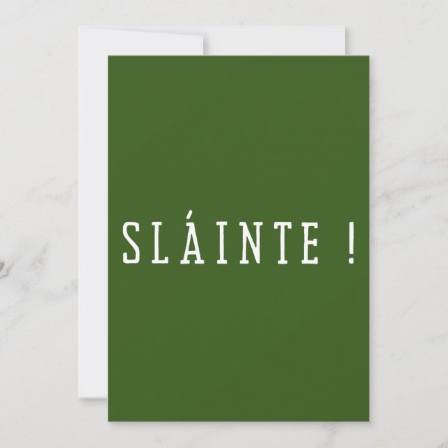 Slainte - St. Patrick Day Invitation (Front)