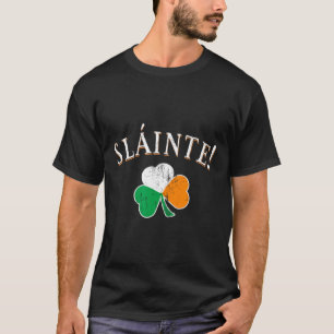 Slainte Toast Ireland Flag Shamrock St. Patricks D T-Shirt