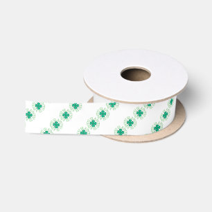 Slainte white ribbon spool satin ribbon