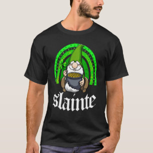 Slainte With My Gnomes Rainbow Men St Patricks Lo T-Shirt