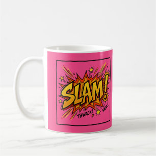 SLAM Comic Book Pop Art Hot Pink Mug