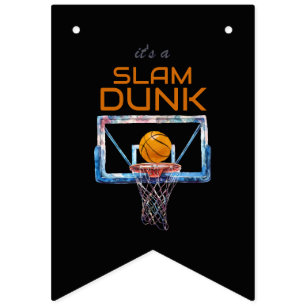 Slam Dunk Basketball Any Age Birthday Bunting