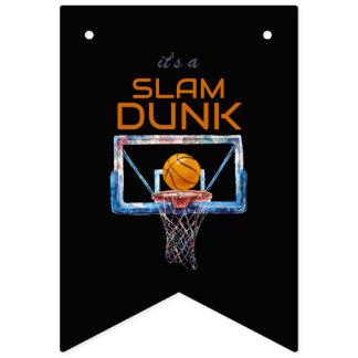 Slam Dunk Basketball Any Age Birthday Bunting