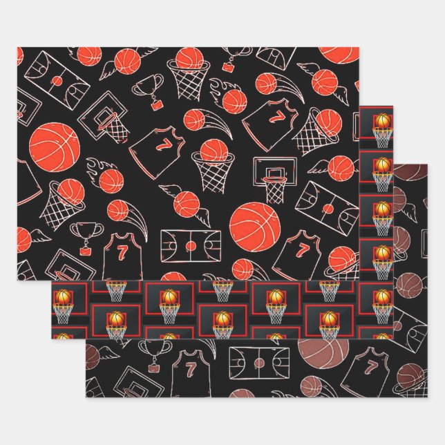Slam Dunk Basketball Collection Wrapping Paper Sheet (Set)