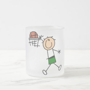 Slam Dunk Basketball Green T-shirts and gifts Frosted Glass Coffee Mug