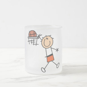 Slam Dunk Basketball Orange T-shirts and Gifts Frosted Glass Coffee Mug