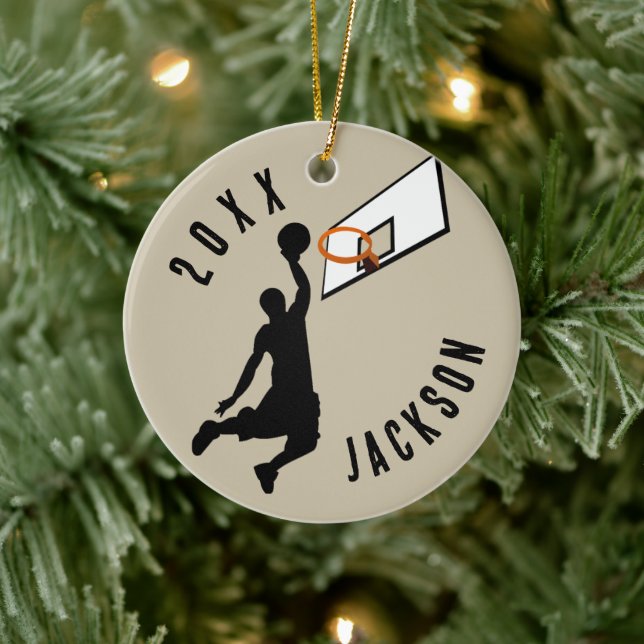 Slam Dunk! Basketball Player Christmas Ceramic Tree Decoration (Tree)