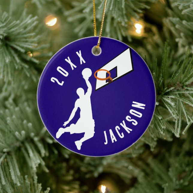 Slam Dunk! Basketball Player Christmas Ceramic Tree Decoration (Tree)