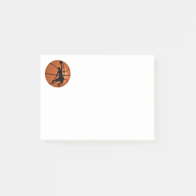 Slam Dunk Basketball Player on Basketball Post-it Notes (Front)