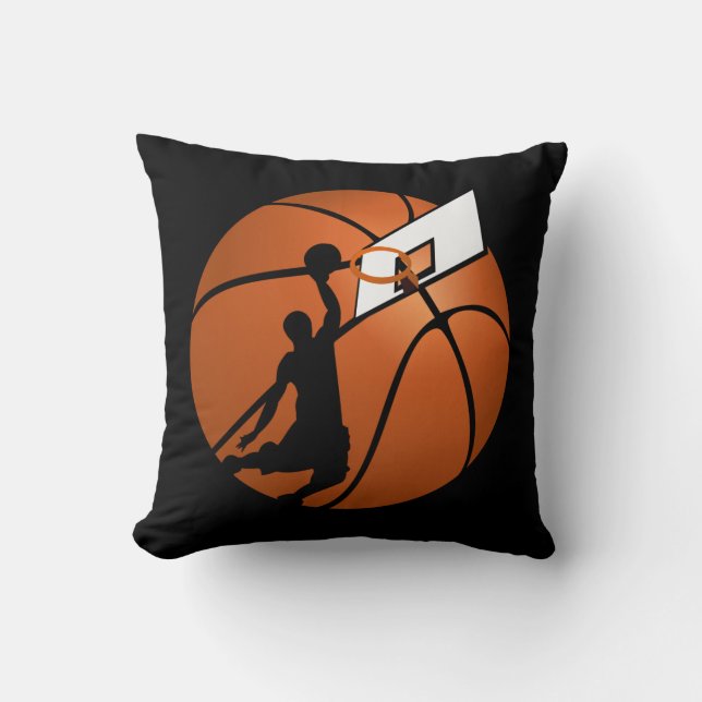 Slam Dunk Basketball Player w/Hoop on Ball Cushion (Front)