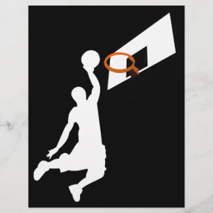 Slam Dunk Basketball Player - White Silhouette
