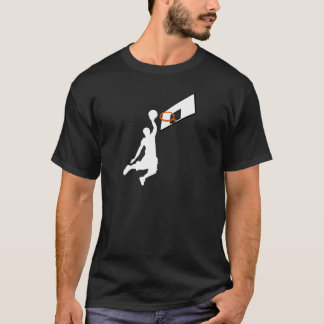 Slam Dunk Basketball Player - White Silhouette T-Shirt