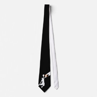 Slam Dunk Basketball Player - White Silhouette Tie