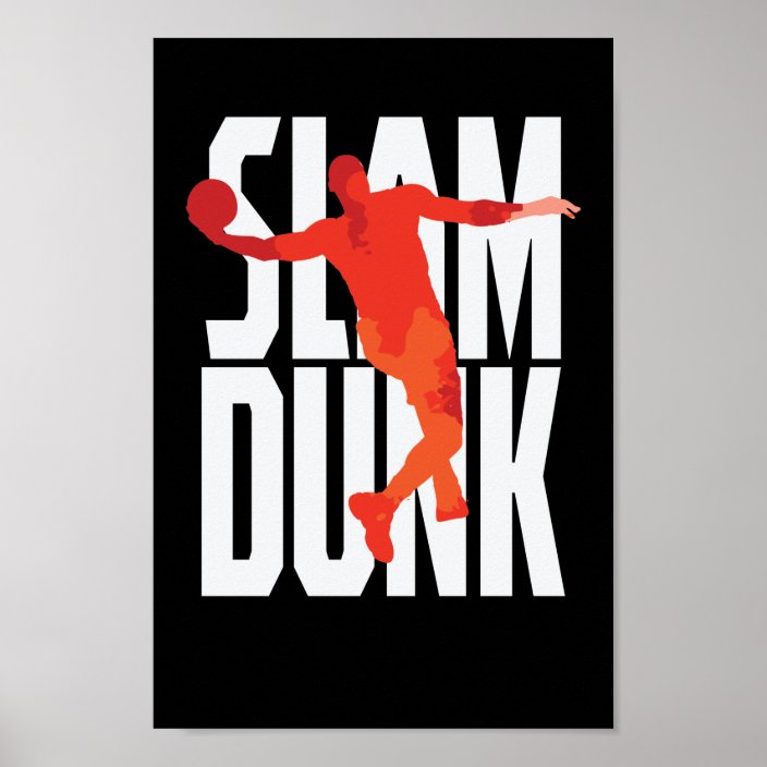 Slam Dunk Basketball Poster Zazzle.co.uk