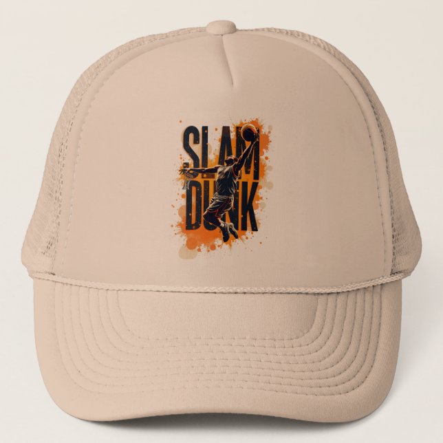 Slam Dunk Basketball Poster - Modern Design Trucker Hat (Front)