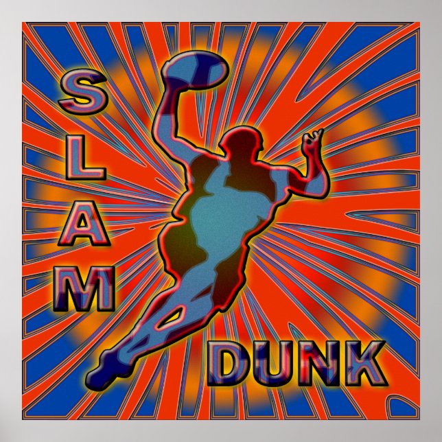 SLAM DUNK BASKETBALL POSTER PRINT (Front)