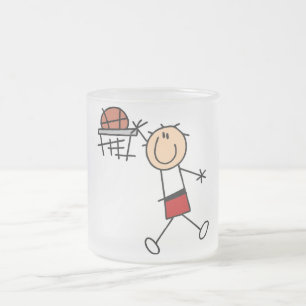Slam Dunk Basketball - Red T-shirts and Gifts Frosted Glass Coffee Mug