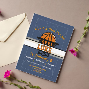 Slam Dunk Birthday Bash Invitation
