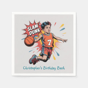 Slam Dunk Boy Birthday Bash Napkin