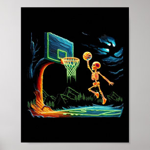 Slam Dunk Hoop Basketball Halloween Men Boys Fans  Poster