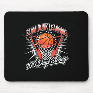 Slam Dunk Learning 100 Days Strong Sketll School D Mouse Mat