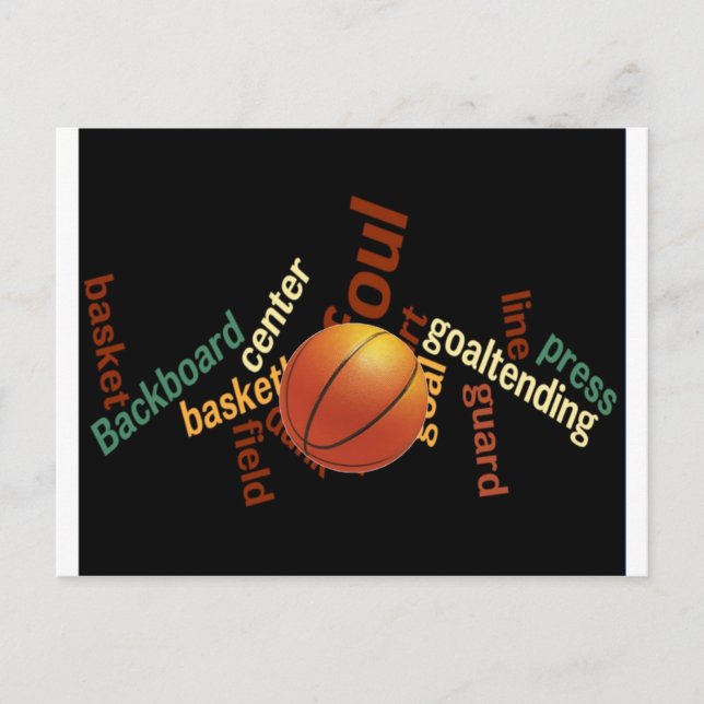 Slam Dunk of Vocabulary: Basketball Game of Champs Postcard (Front)