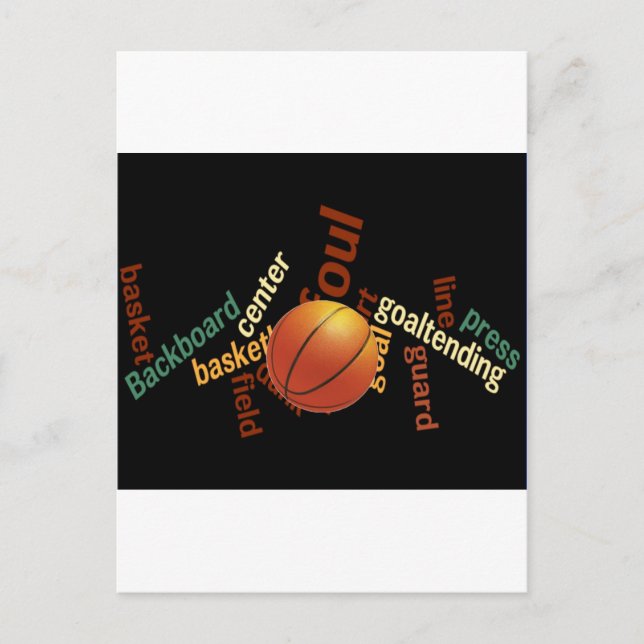 Slam Dunk of Vocabulary: Basketball Game of Champs Postcard (Front)
