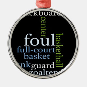 Slam Dunk of Words: Basketball Game of Champions Metal Tree Decoration