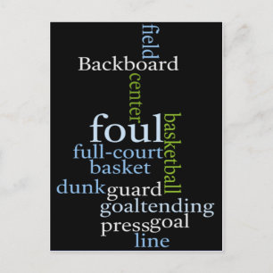 Slam Dunk of Words: Basketball Game of Champions Postcard