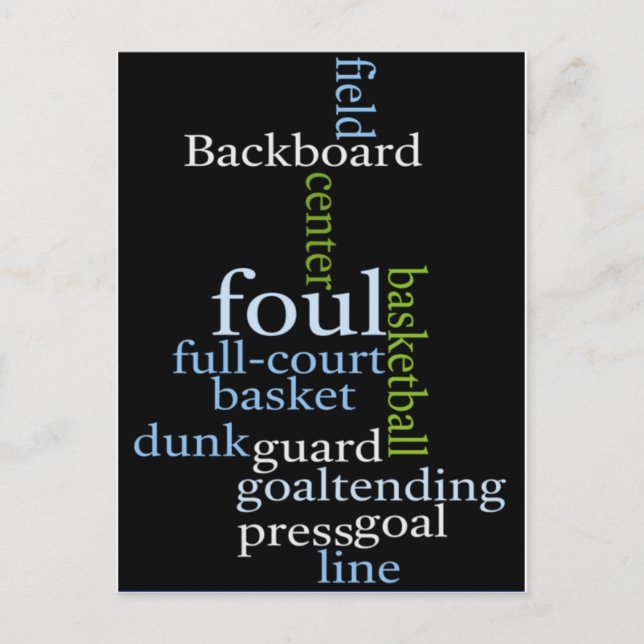 Slam Dunk of Words: Basketball Game of Champions Postcard (Front)