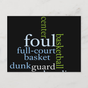 Slam Dunk of Words: Basketball Game of Champions Postcard