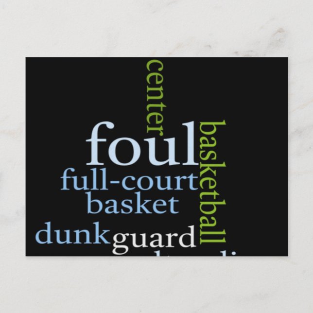 Slam Dunk of Words: Basketball Game of Champions Postcard (Front)
