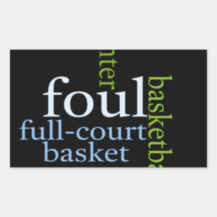 Slam Dunk of Words: Basketball Game of Champions Rectangular Sticker