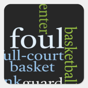 Slam Dunk of Words: Basketball Game of Champions Square Sticker