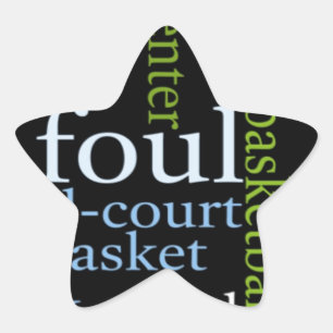 Slam Dunk of Words: Basketball Game of Champions Star Sticker